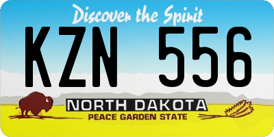 ND license plate KZN556