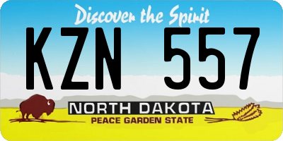 ND license plate KZN557