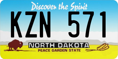 ND license plate KZN571