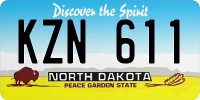 ND license plate KZN611