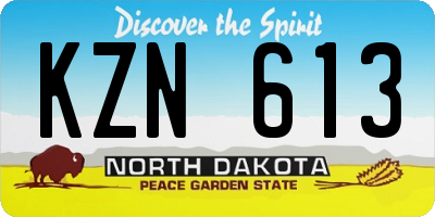 ND license plate KZN613