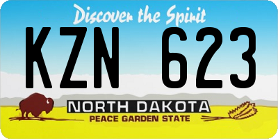 ND license plate KZN623