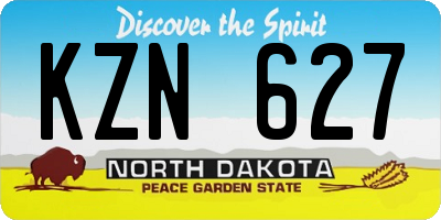 ND license plate KZN627