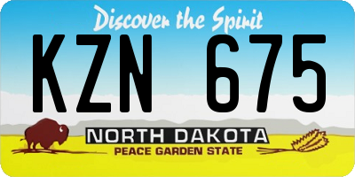 ND license plate KZN675