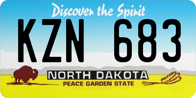 ND license plate KZN683