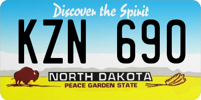 ND license plate KZN690