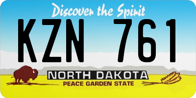 ND license plate KZN761