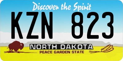 ND license plate KZN823