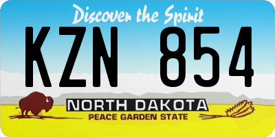 ND license plate KZN854