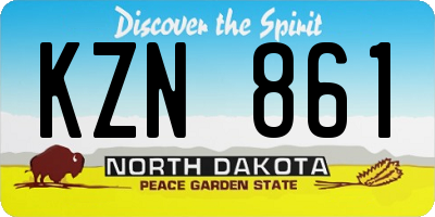 ND license plate KZN861
