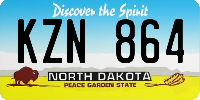 ND license plate KZN864
