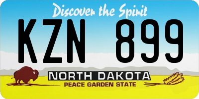 ND license plate KZN899