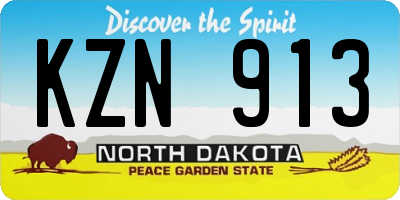 ND license plate KZN913