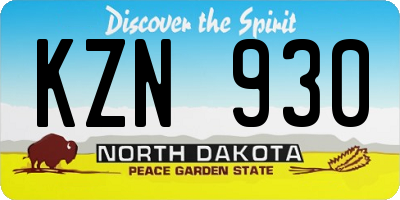 ND license plate KZN930