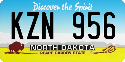 ND license plate KZN956