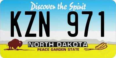ND license plate KZN971