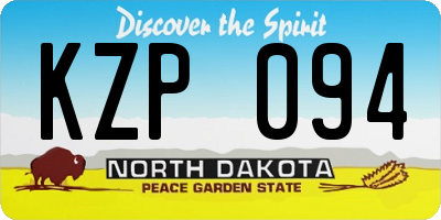 ND license plate KZP094