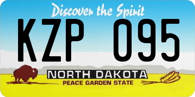 ND license plate KZP095