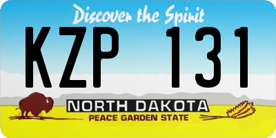 ND license plate KZP131