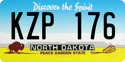 ND license plate KZP176