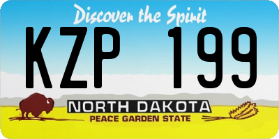 ND license plate KZP199