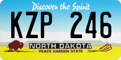 ND license plate KZP246