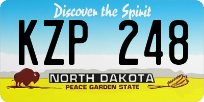 ND license plate KZP248