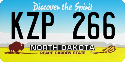 ND license plate KZP266