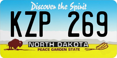 ND license plate KZP269