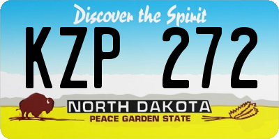 ND license plate KZP272