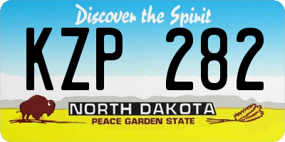 ND license plate KZP282