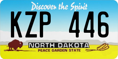 ND license plate KZP446
