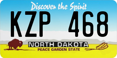ND license plate KZP468