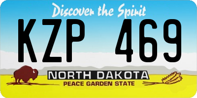 ND license plate KZP469