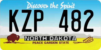 ND license plate KZP482