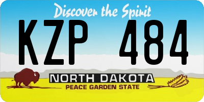 ND license plate KZP484