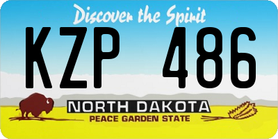 ND license plate KZP486