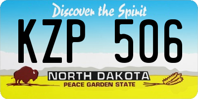 ND license plate KZP506