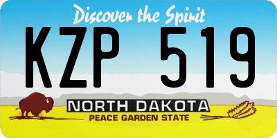 ND license plate KZP519
