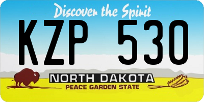 ND license plate KZP530