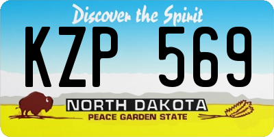 ND license plate KZP569