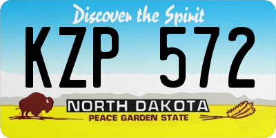ND license plate KZP572
