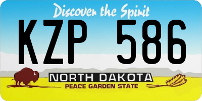 ND license plate KZP586