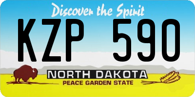 ND license plate KZP590