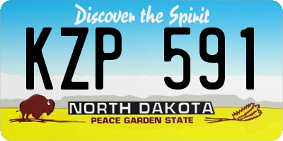 ND license plate KZP591