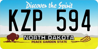 ND license plate KZP594