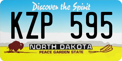 ND license plate KZP595
