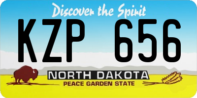 ND license plate KZP656