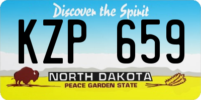 ND license plate KZP659