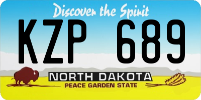 ND license plate KZP689